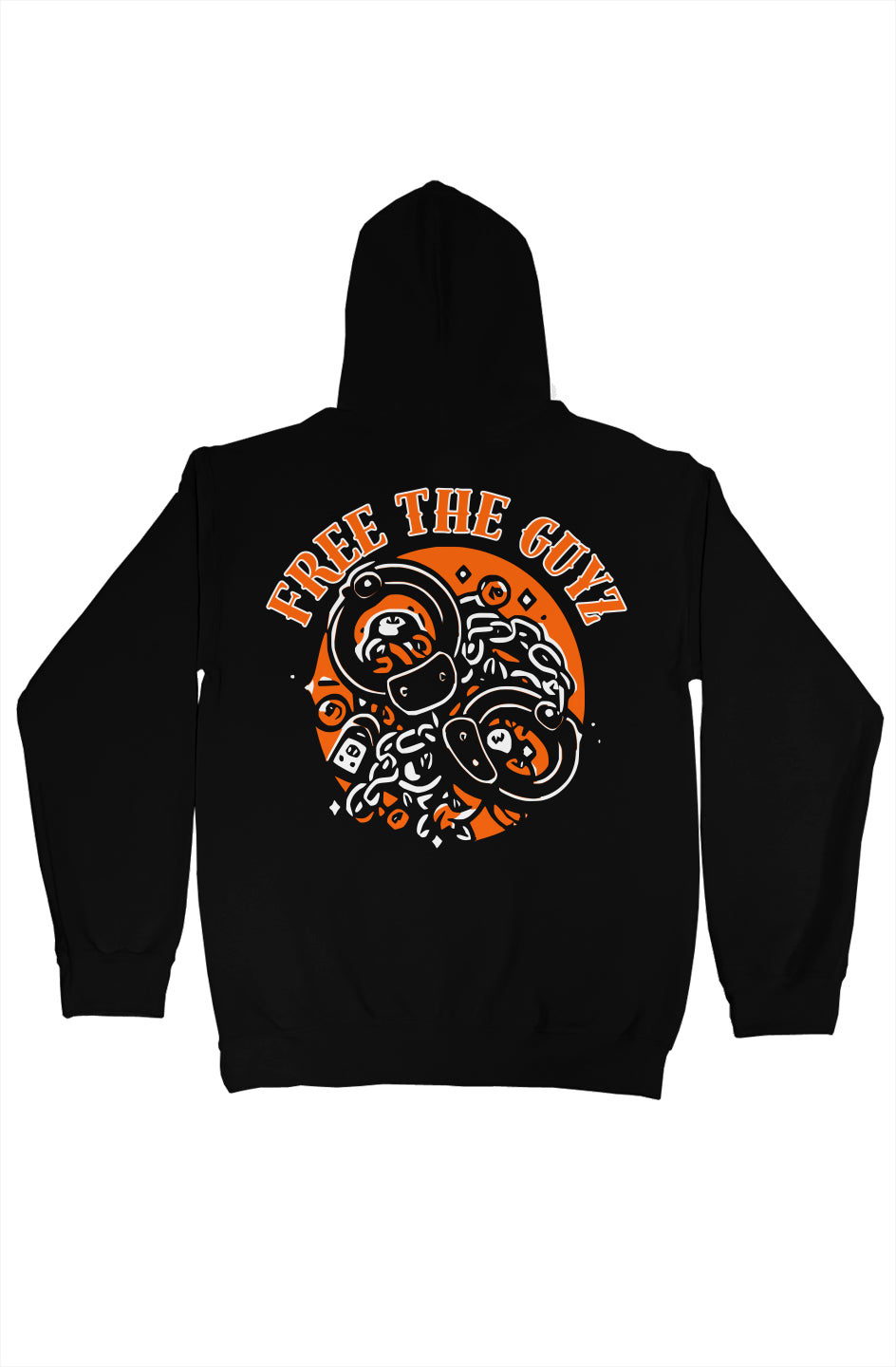 Free The Guyz Loved Locked- DARK ORANGE/WHITE